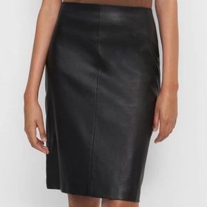 Leather pencil skirt black size 10